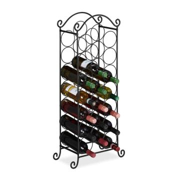 Veinipudeliriiul Relaxdays 10030860.0, horisontaalne, 21 pudelile, 33 × 88 × 20 cm