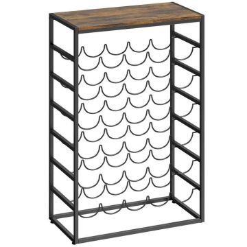 Veiniriiul, 30 pudelit, 6 tasandit, Pruun/must, 59 × 88,5 × 30 cm