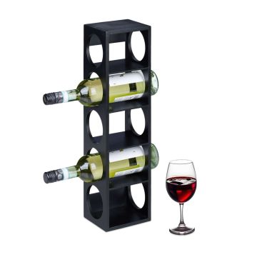 Veinipudeliriiul Relaxdays 10046371.0, 5 pudelile, 12 × 53 × 14 cm