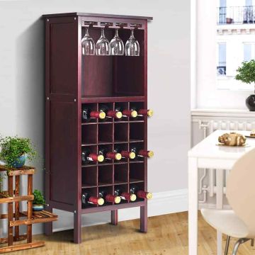 Wine cabinet, 20 bottles, Red, 42 × 96 × 24.5 cm