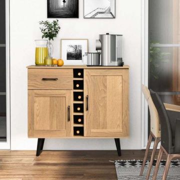 Wine cabinet, 6 bottles, 35.5 × 31 × 16 inches
