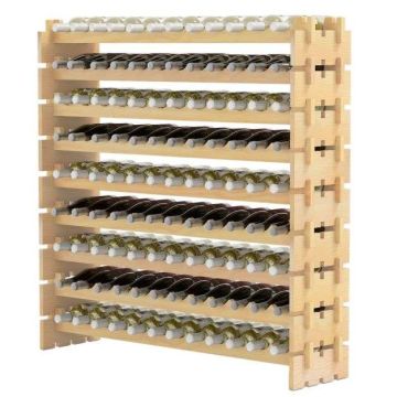 Wine rack, 9-tier, 108 bottles, 120 × 118 × 29 cm
