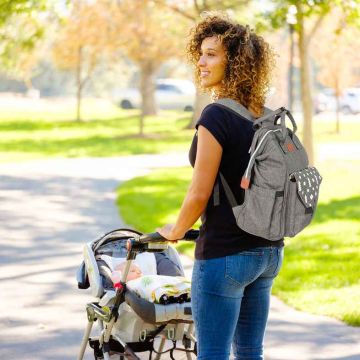 Diaper bag, 45.7 × 29.2 × 17.8 cm