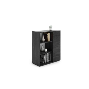 Дизайнерский шкаф из бетона Fondi 103,4x90x40 см, черный
