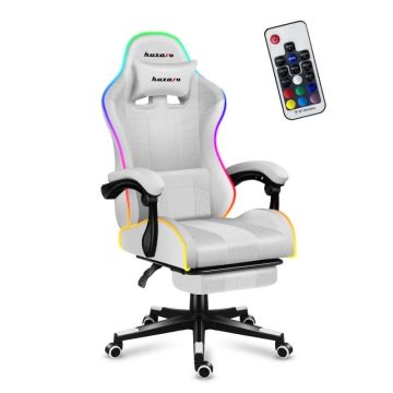 Mängutool Huzaro Force 4.7 RGB, jalatoega, Valge, 81 × 29 × 54 cm