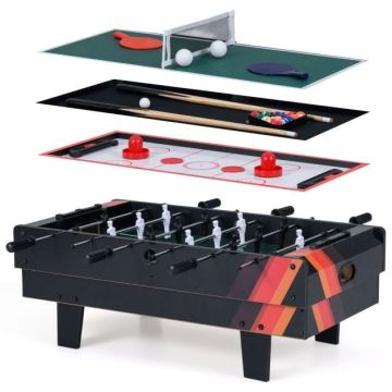 Game table, 4 games, 81 × 43 × 30.5 cm