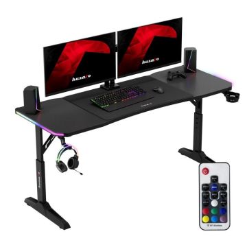 Игровой стол Huzaro Hero 4.6 RGB Black, RGB LED, Чёрный, 67 × 60 × 14 см