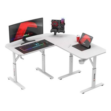 Игровой стол Huzaro Hero 7.3, Угловой, Белый, 87 × 13 × 67 см