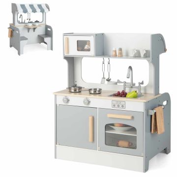 Toy Kitchen Set, Double-Sided, 74.93 × 52.07 × 90.17 cm
