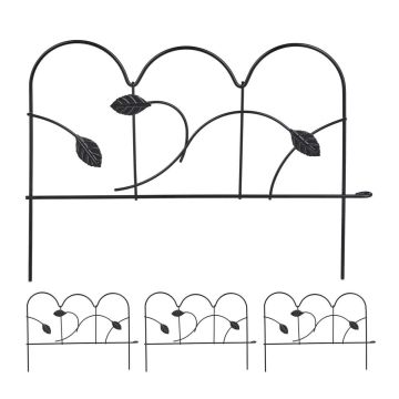 Madal aiapiire Relaxdays, 4 elementi, Must, 39 × 28,5 × 1 cm
