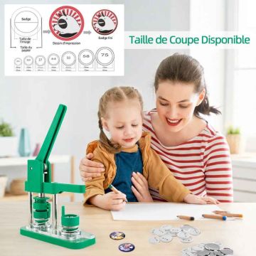 Badge making kit, 500 pieces, 23 × 9 × 36 cm