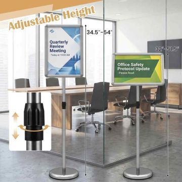 Sign stand, A3, Silver, 27.9 × 43.2 cm