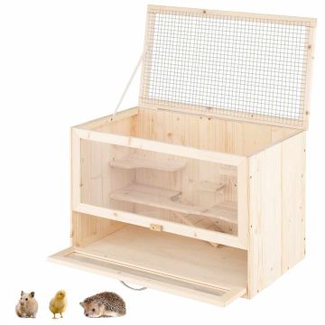 Hamster cage, with hinged roof, 60 × 35.5 × 42 cm