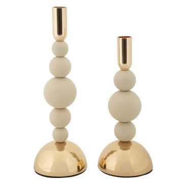 Bolly candlesticks, 2 pcs, Ø 10 × 24–29.5 cm