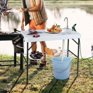 Fishing cleaning table, with sink, 108 × 87.6 × 57.2 cm