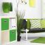 Set of 2 folding boxes 30x30x30cm., green/silver color