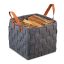 Kokkupandav sangadega kott 29x31x31cm., tumehall