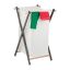 Pesukorv 71x45x42cm, 50L., tumehall/valge/helepruun