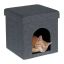 Складной домик для кошки 38,5x37x37см., серый