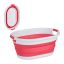 Pesukorv 24x53x38cm, 24L., roosa/valge