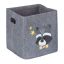 Kokkupandav kott 33x33x33cm., hall/kollane/must