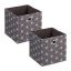 Komplektis 2 hoiukasti 30,5x30x30cm., hall/valge