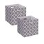 Komplektis 2 hoiukasti 30,5x30,5x30cm, hall/valge/hõbe