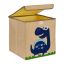 Kokkupandav kast kaanega 33x33x33cm., beež/tumesinine/helesinine