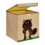 Kokkupandav kast kaanega 33x33x33cm., beež/pruun/must