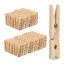 Pesulõksude komplekt 240 osa 7,5x1,5x1 cm, helepruun
