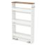 Кухонная тележка 47,5x13x80,5см, бело-коричневого цвета