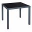 Terrassilaud halli klaasist pealispinnaga 85x85x73cm