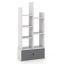 Seisev riiul 53x24x118cm, valge/hall värv