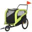 PawHut bicycle trailer for pets 170x77x90cm., black/green
