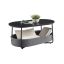 Round coffee table VASAGLE LCT244B56, with storage compartment, 100 × 45.7 × 55 cm