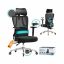 SONGMICS OBN067BH01 Office Chair, 70 × 70 × 112–136 cm