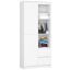 Office shelf AKORD CLP R11, with door and 2 drawers, white, 80 × 180 × 35 cm