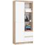 Office shelf CLP R11, 2 drawers, brown/white, 80 × 180 × 35 cm