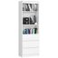 Office shelf CLP R60, 3 drawers, white, 60 × 180 × 35 cm