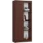Office shelf CLP R80 1D 4P, 1 door, 8 shelves, brown, 80 × 180 × 35 cm