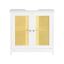 Valamu alune kapp 60x35x58cm., valge/kollane