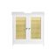 Valamu alune kapp 60x35x58cm., valge/kollane