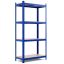 Стеллаж для хранения 80x40x160см, синий/светло-коричневый