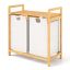 Pesukorv 64x33x73cm, heledalt pruun/valge