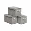 SONGMICS storage boxes, 3 pcs, Gray, 50 × 30 × 30 cm