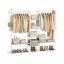 SONGMICS HOME RGR012K01 Clothes Rack, 6 Shelves, Beige/White, 163.6 × 175.3 × 33.8 cm