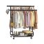 SONGMICS HSR015B01 Clothes Rack, With Shelf and Hooks, Black