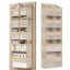 SONGMICS RDH009LF01 Over-the-Door Organizer, 9 Compartments, 10 Pockets, Sand, 17 × 50 × 150 cm