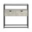 Kummut 81x35x78cm., hall/must värv