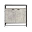 Kummut 81x35x78cm., hall/must värv